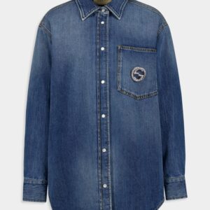 Embroidered Logo Denim Shirt